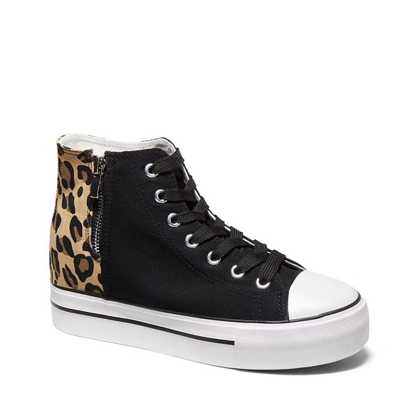 Olivia Miller Shoes - Olivia Miller Black and Brown Lace Up Sneakers